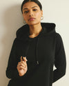 Woman wearing Bree Hooded Sweatshirt Dress - Black from Universal Standard