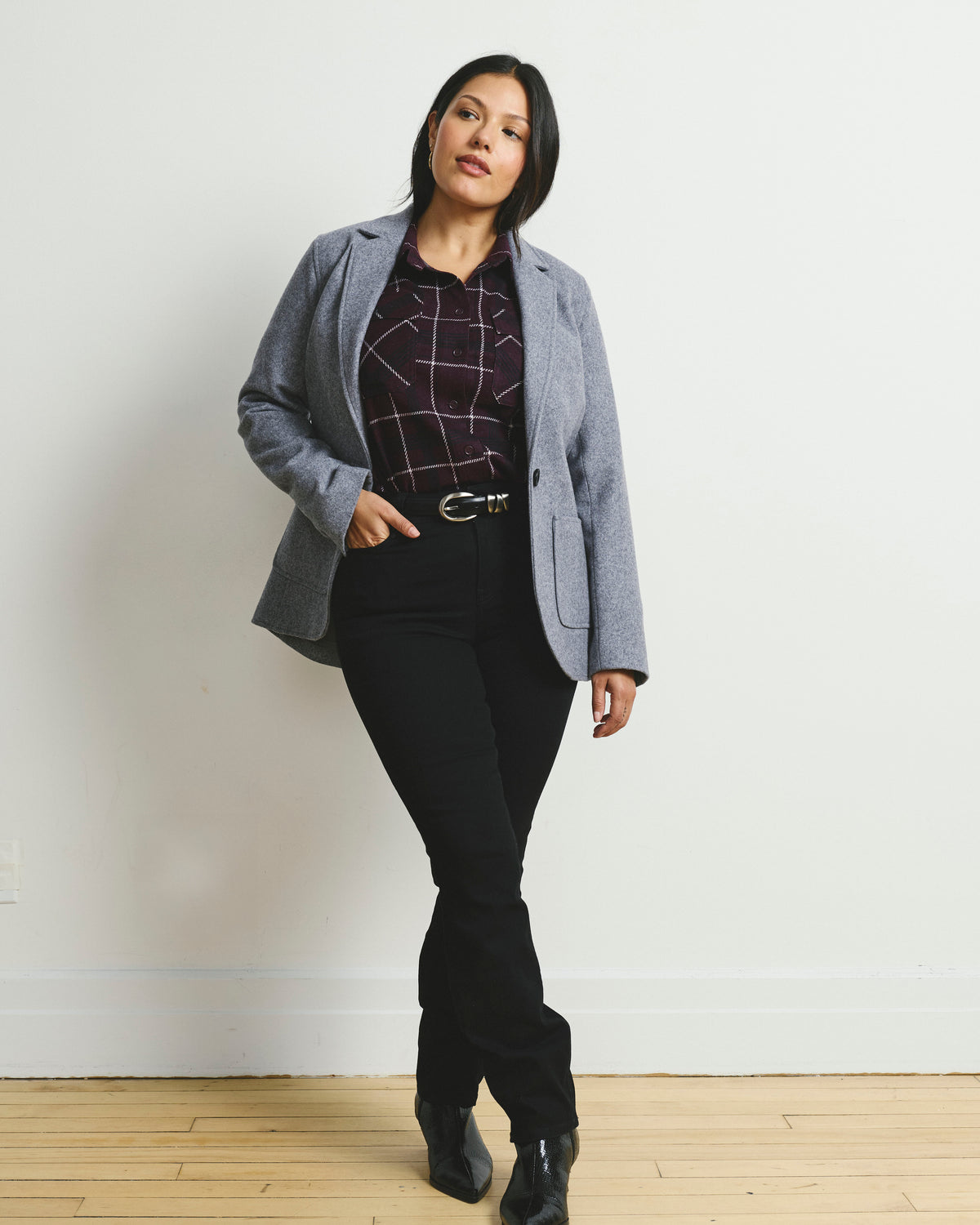 Kidjo Tailored Wool Blend Jacket - Barcarolle Gray
