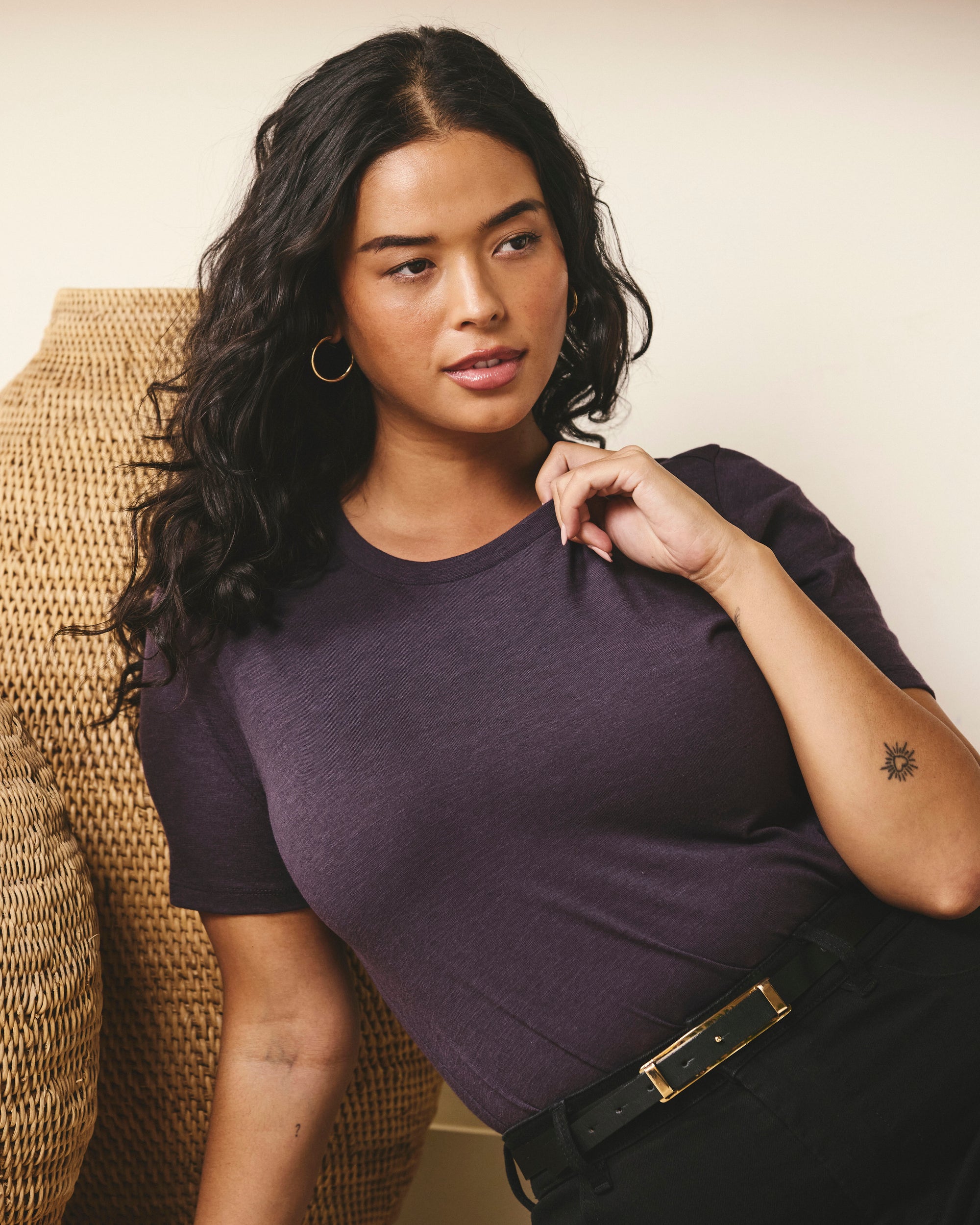 Light-As-Air Tee Rex - Purple Jewel | Plus Size & Straight Size Women's Fashion | Universal Standard