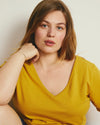 Double V Tee - Goldenrod | Plus Size & Straight Size Women's Fashion | Universal Standard