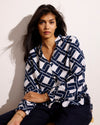 Avalon Linen Blouse - Geometrica Print | Plus Size & Straight Size Women's Fashion | Universal Standard