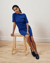 Belle Breton Stripe Jersey Dress - Solid Ultramarine | Plus Size & Straight Size Women's Fashion | Universal Standard