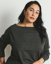 Noomi Cold Shoulder Sweater - Dark Gray