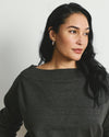 Noomi Cold Shoulder Sweater - Dark Gray