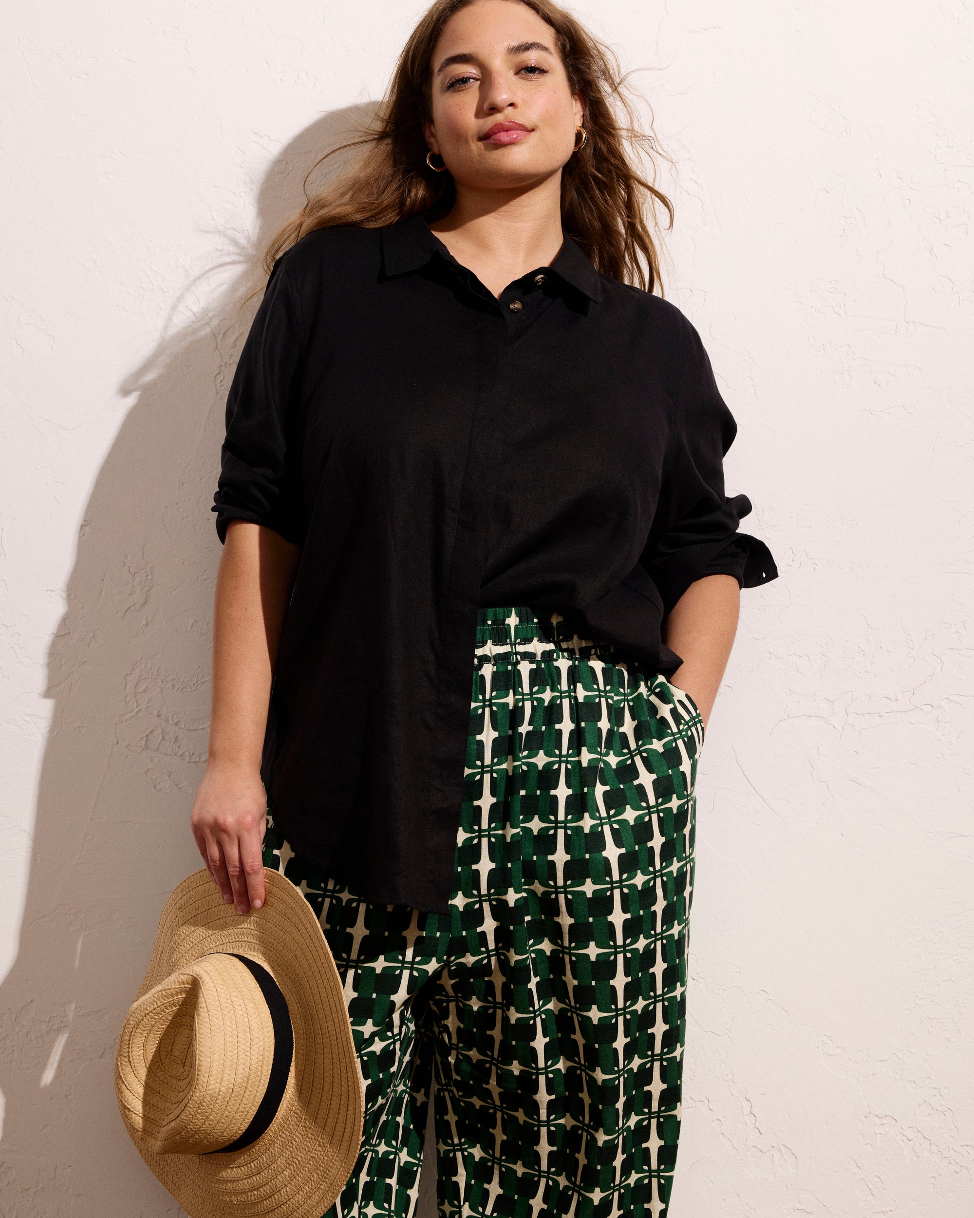 Dawn Linen Hi Low Tunic - Black | Plus Size & Straight Size Women's Fashion | Universal Standard