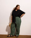 Iris Linen Blend Easy Pull-On Pants - Green Trellis Print | Plus Size & Straight Size Women's Fashion | Universal Standard