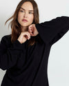 Yasmin Flare Sleeve Ribbed Top - Black | Plus Size & Straight Size Women's Fashion | Universal Standard