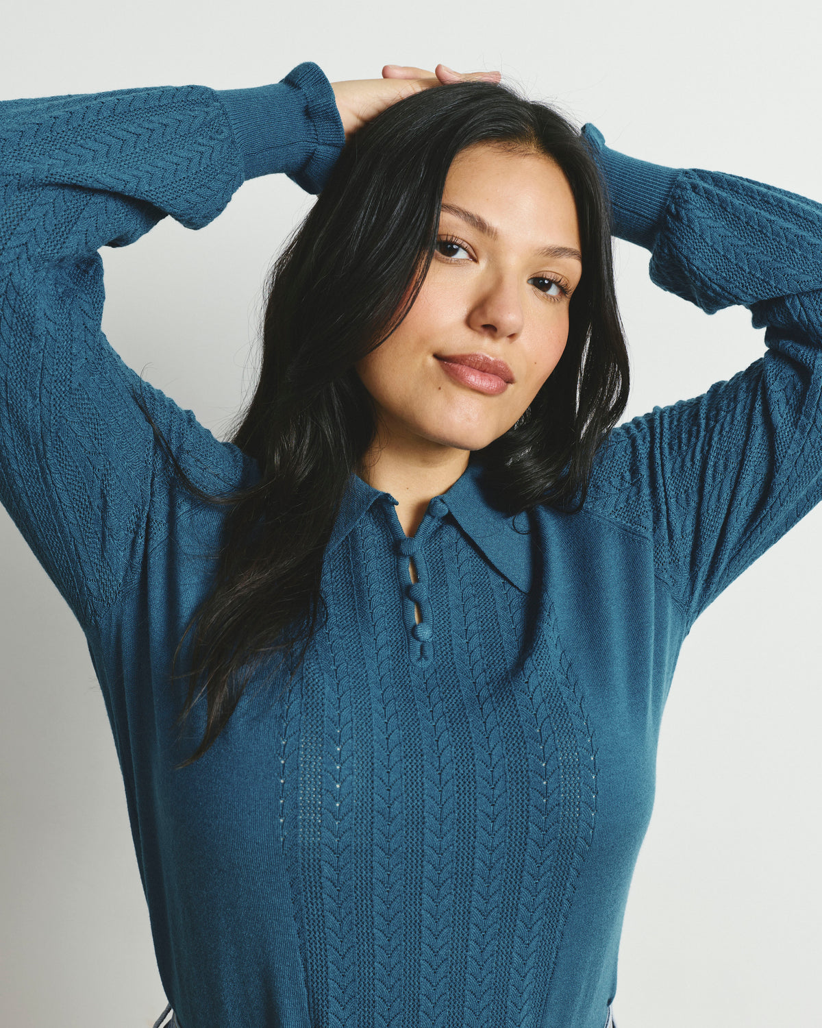 Savvy Fine Knit Lady Polo - Caspian Sea