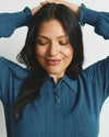 Savvy Fine Knit Lady Polo - Caspian Sea
