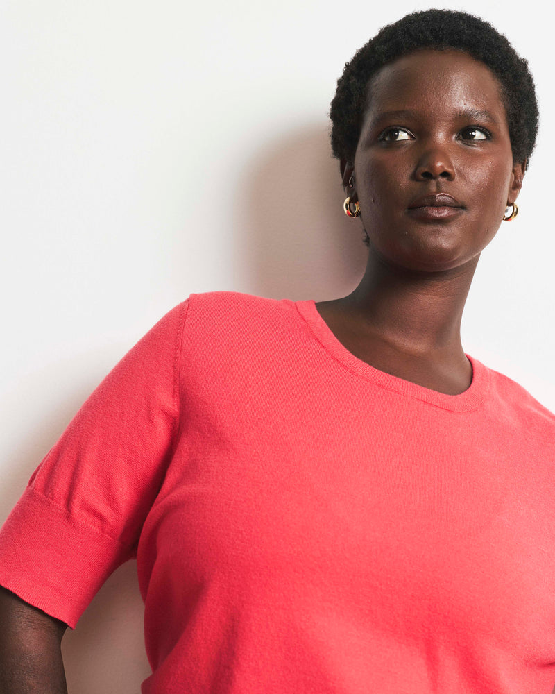 Savvy Fine Knit Sweater Top - Cinnamon Rose | Plus Size & Straight Size Women's Fashion | Universal Standard