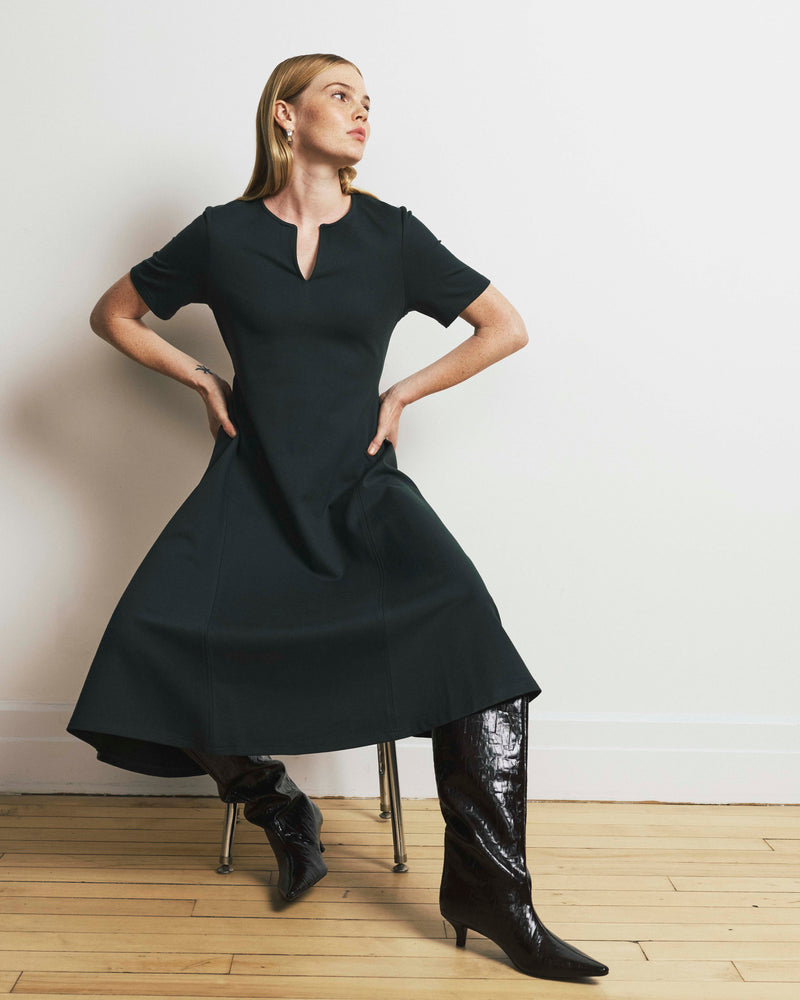 Saskia Ponte Dress - Green Gemstone | Plus Size & Straight Size Women's Fashion | Universal Standard