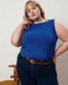 Noyack Breton Stripe Boatneck Tank - Solid Ultramarine | Plus Size & Straight Size Women's Fashion | Universal Standard