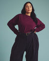 Long Sleeve Relaxed Tee - Acai | Plus Size & Straight Size Women's Fashion | Universal Standard