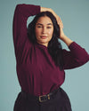 Long Sleeve Relaxed Tee - Acai | Plus Size & Straight Size Women's Fashion | Universal Standard