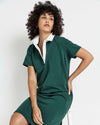 Varsity French Terry Polo Dress - Forest Green/White | Plus Size & Straight Size Women's Fashion | Universal Standard