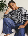 Belle Breton Stripe Jersey Tee - Black/White Stripe | Plus Size & Straight Size Women's Fashion | Universal Standard