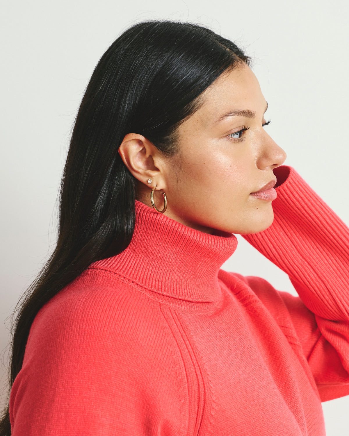 Better-Than-Wool Oversize Turtleneck Sweater - Cinnamon Rose