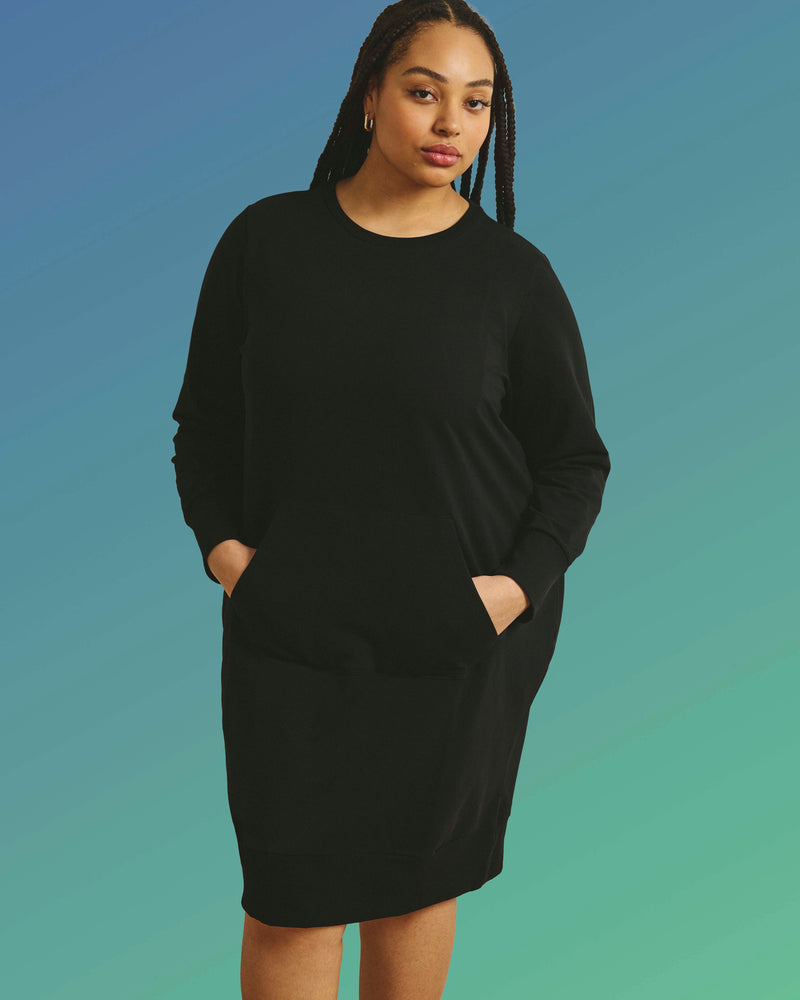 Bree Sweatshirt Dress - Black