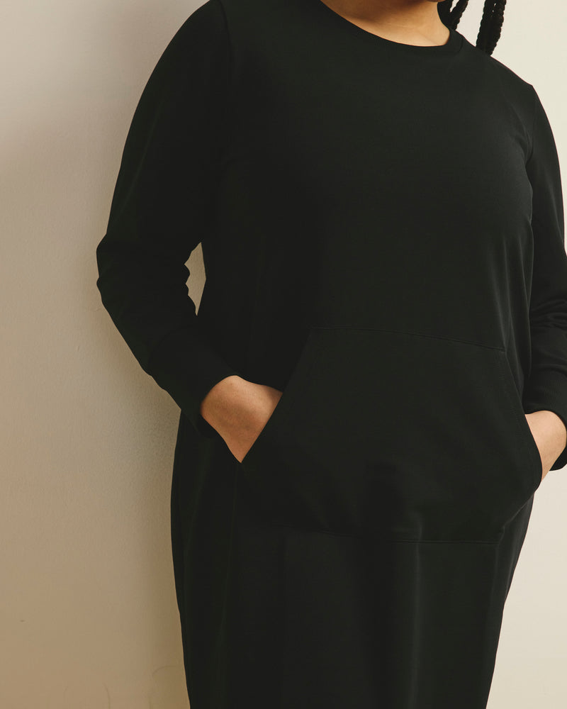 Bree Sweatshirt Dress - Black