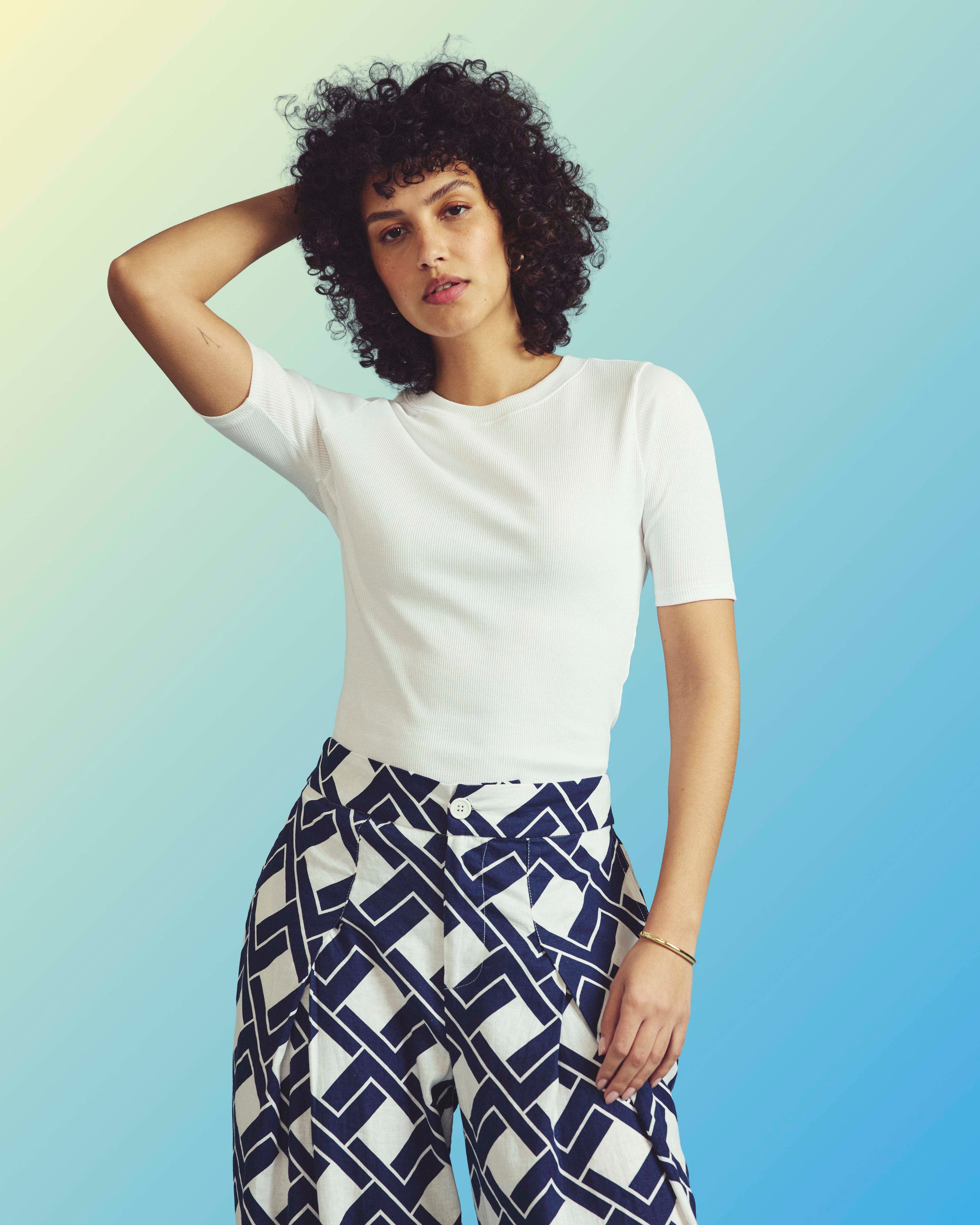 Classic Ribbed Tee - White | Plus Size & Straight Size Women's Fashion | Universal Standard