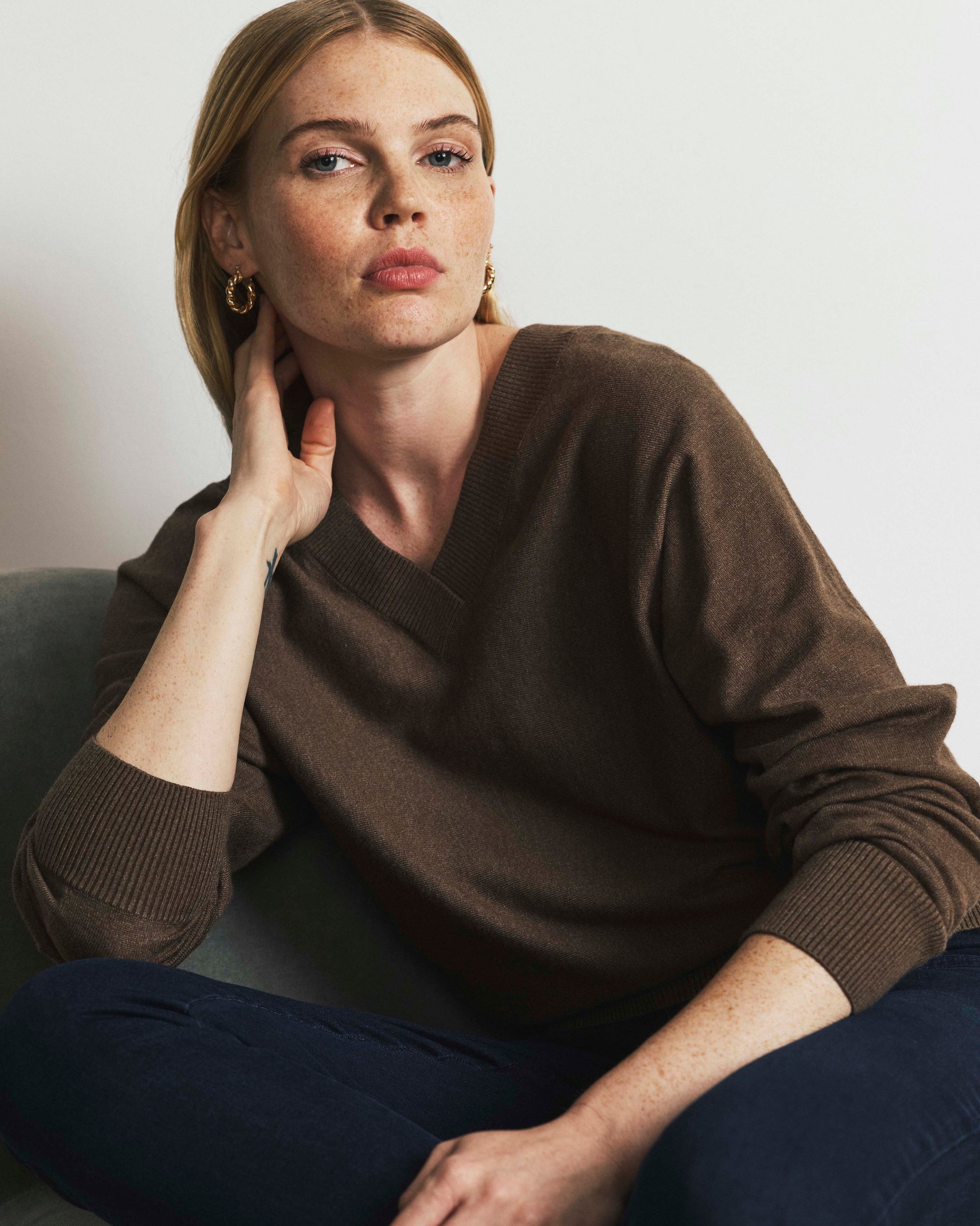 Savvy Fine Knit Sweater Blouse - Winter Fawn | Plus Size & Straight Size Women's Fashion | Universal Standard