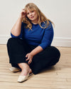 Belle Breton Stripe Jersey Tee - Solid Ultramarine | Plus Size & Straight Size Women's Fashion | Universal Standard