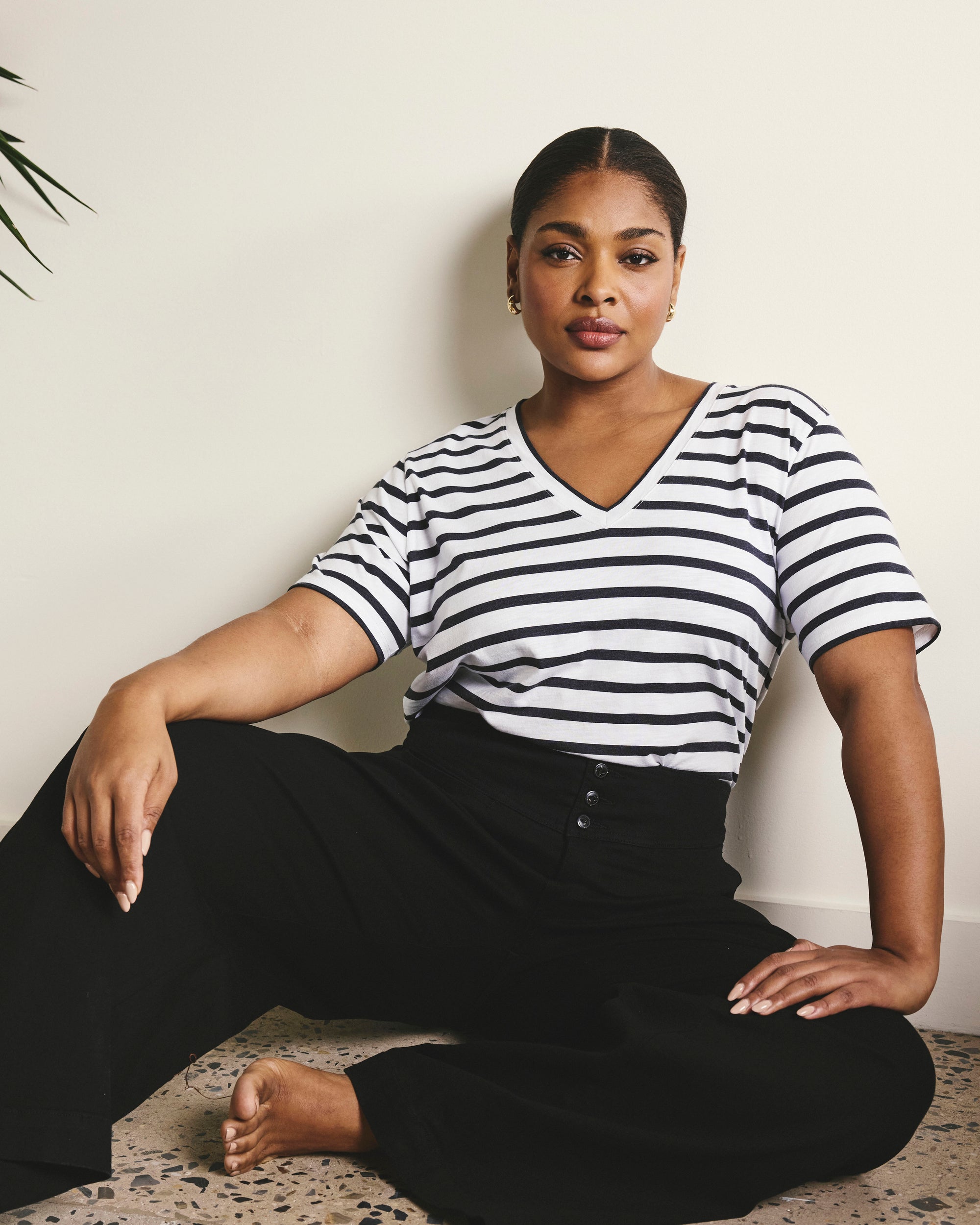 Light-As-Air V Rex - Zen Stripe | Plus Size & Straight Size Women's Fashion | Universal Standard