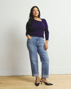 Savvy Fine Rib Asymmetric Sweater - Supernova