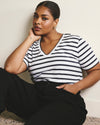 Light-As-Air V Rex - Zen Stripe | Plus Size & Straight Size Women's Fashion | Universal Standard