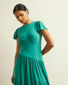 Mariella Stretch Cupro Dress - Green Tourmaline | Plus Size & Straight Size Women's Fashion | Universal Standard