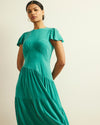 Mariella Stretch Cupro Dress - Green Tourmaline | Plus Size & Straight Size Women's Fashion | Universal Standard