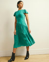 Mariella Stretch Cupro Dress - Green Tourmaline | Plus Size & Straight Size Women's Fashion | Universal Standard
