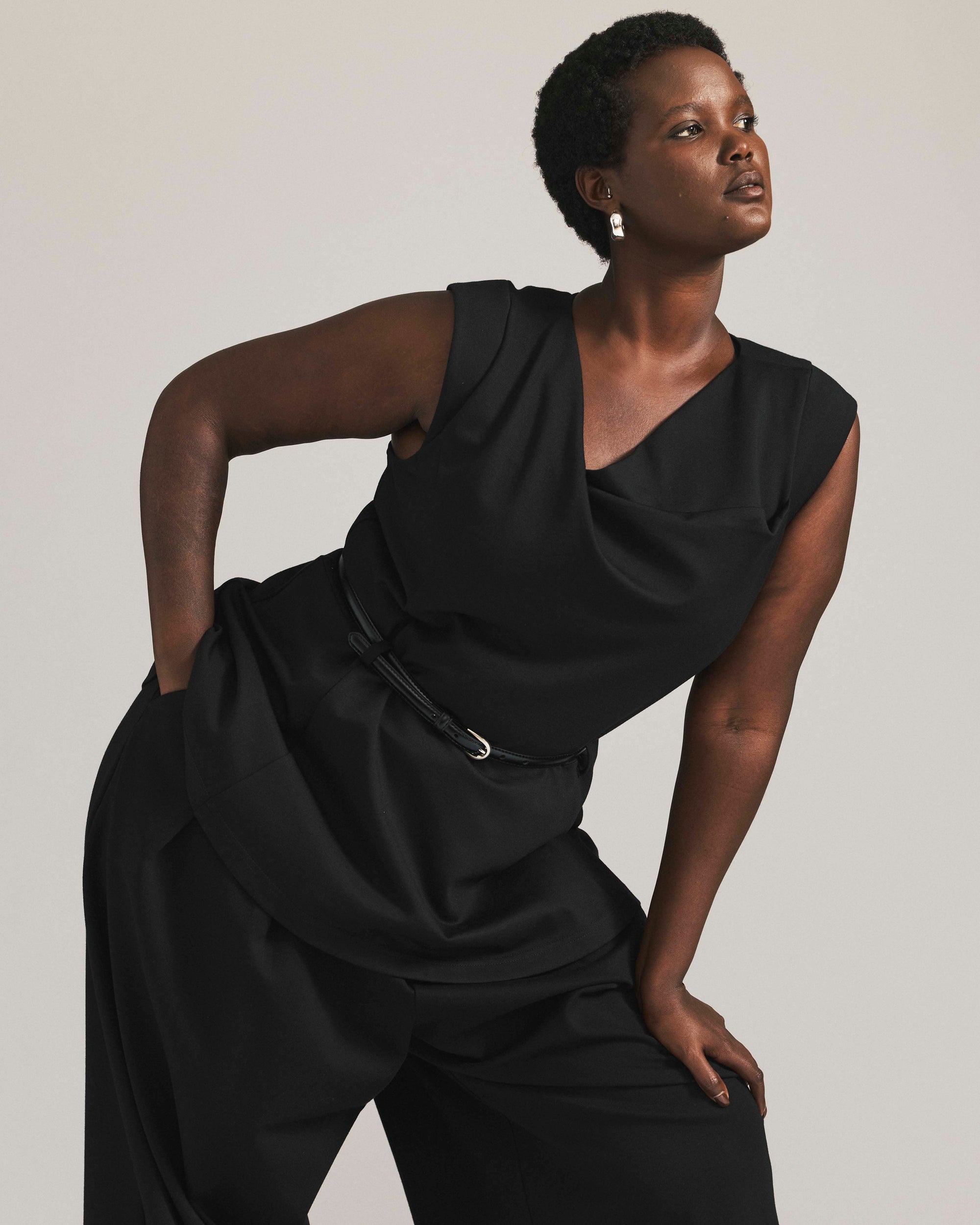 Lando Sculpted Ponte Top - Black | Plus Size & Straight Size Women's Fashion | Universal Standard