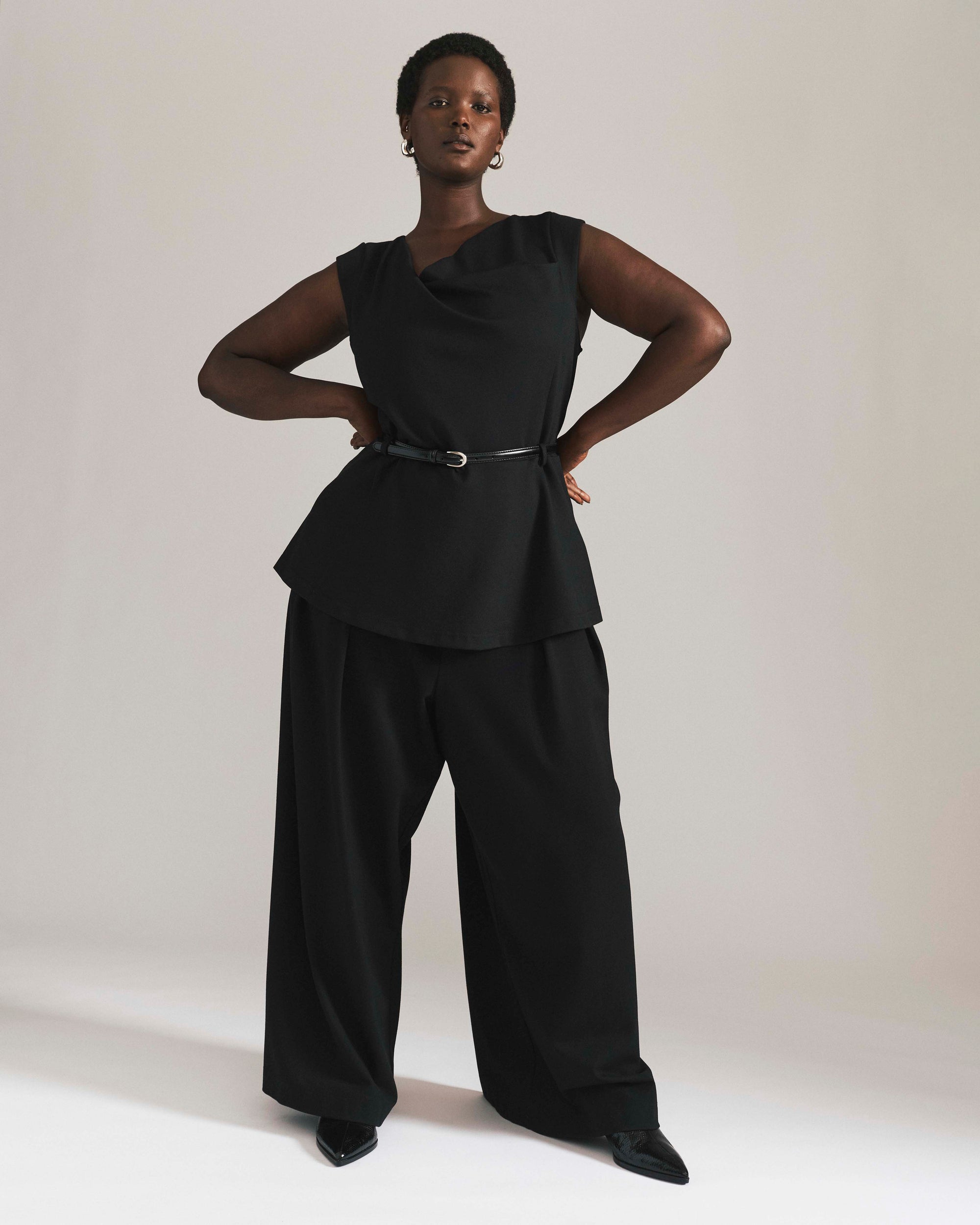 Lando Sculpted Ponte Top - Black | Plus Size & Straight Size Women's Fashion | Universal Standard