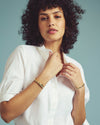 Luisa Short Sleeve Linen Blend Shirt - White | Plus Size & Straight Size Women's Fashion | Universal Standard