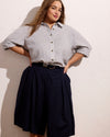 Seaport Tailored Linen Blend Short - Navy | Plus Size & Straight Size Women's Fashion | Universal Standard