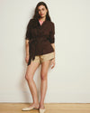 Belted Double Breasted Linen Blend Blazer - Sophisticated Brown | Plus Size & Straight Size Women's Fashion | Universal Standard