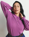 Savvy Fine Knit Lady Polo - Purple Vision
