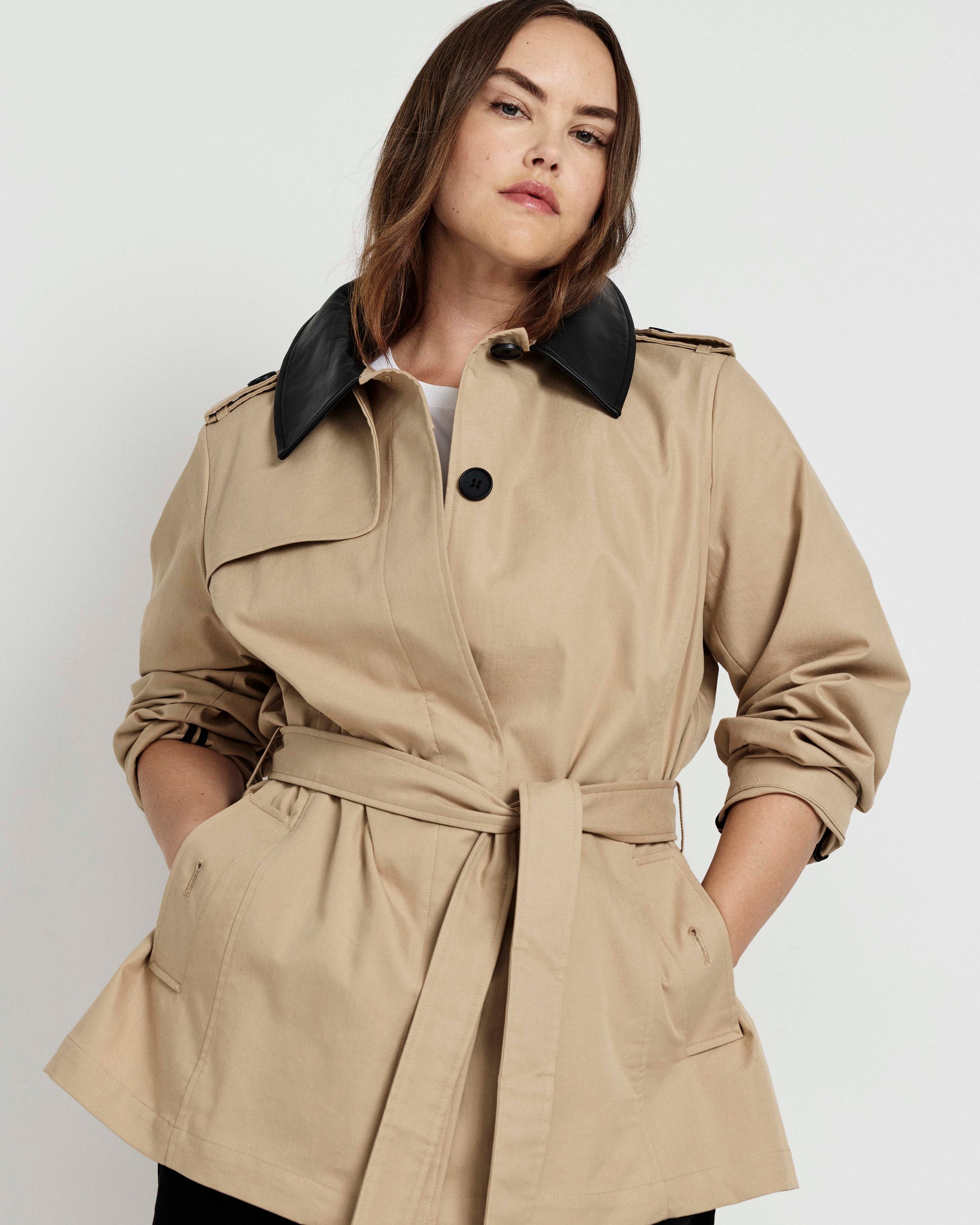 Freya Trench Coat - Khaki | Plus Size & Straight Size Women's Fashion | Universal Standard