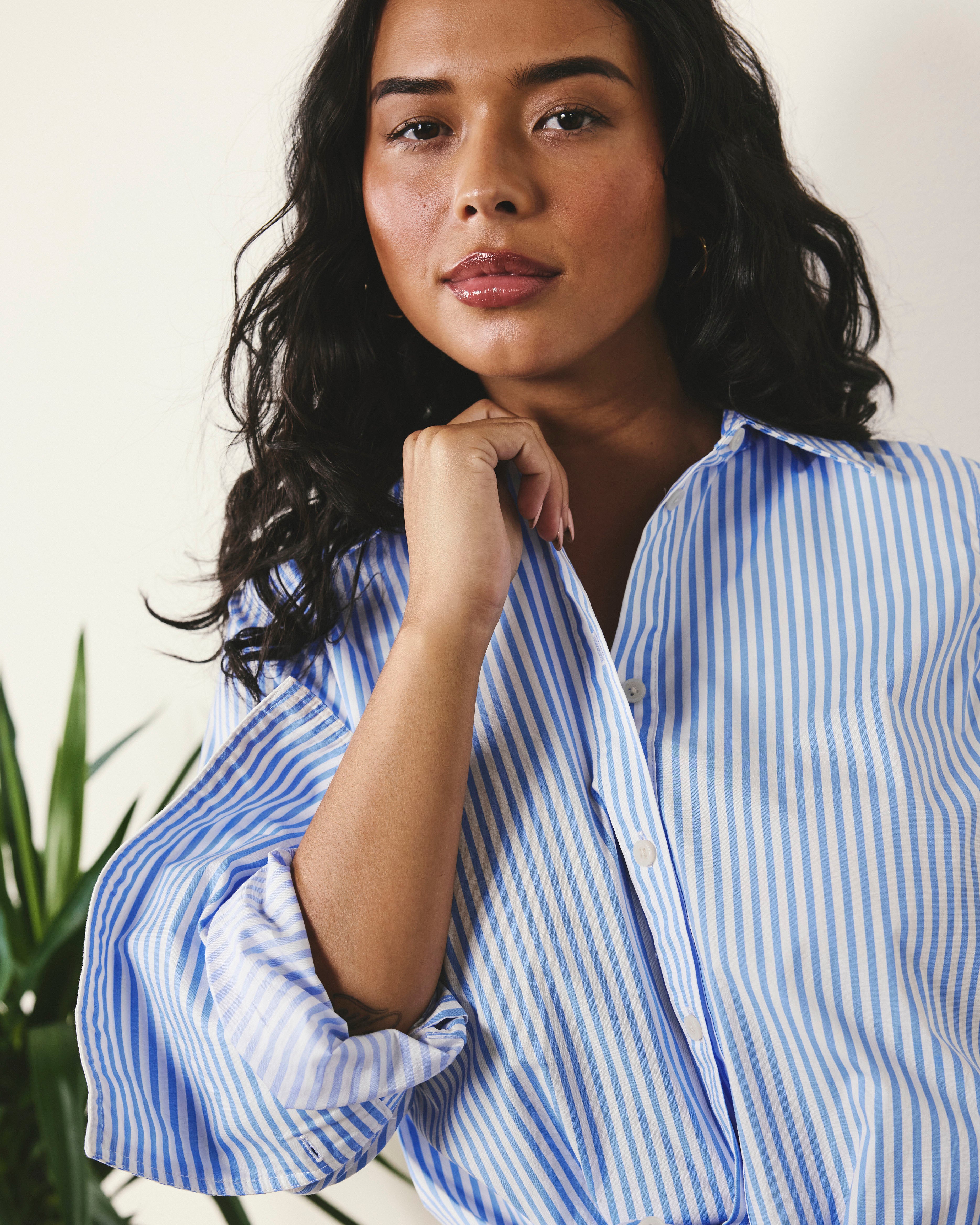 Henning x US Madison Shirt - Blue/White Stripe – Universal Standard