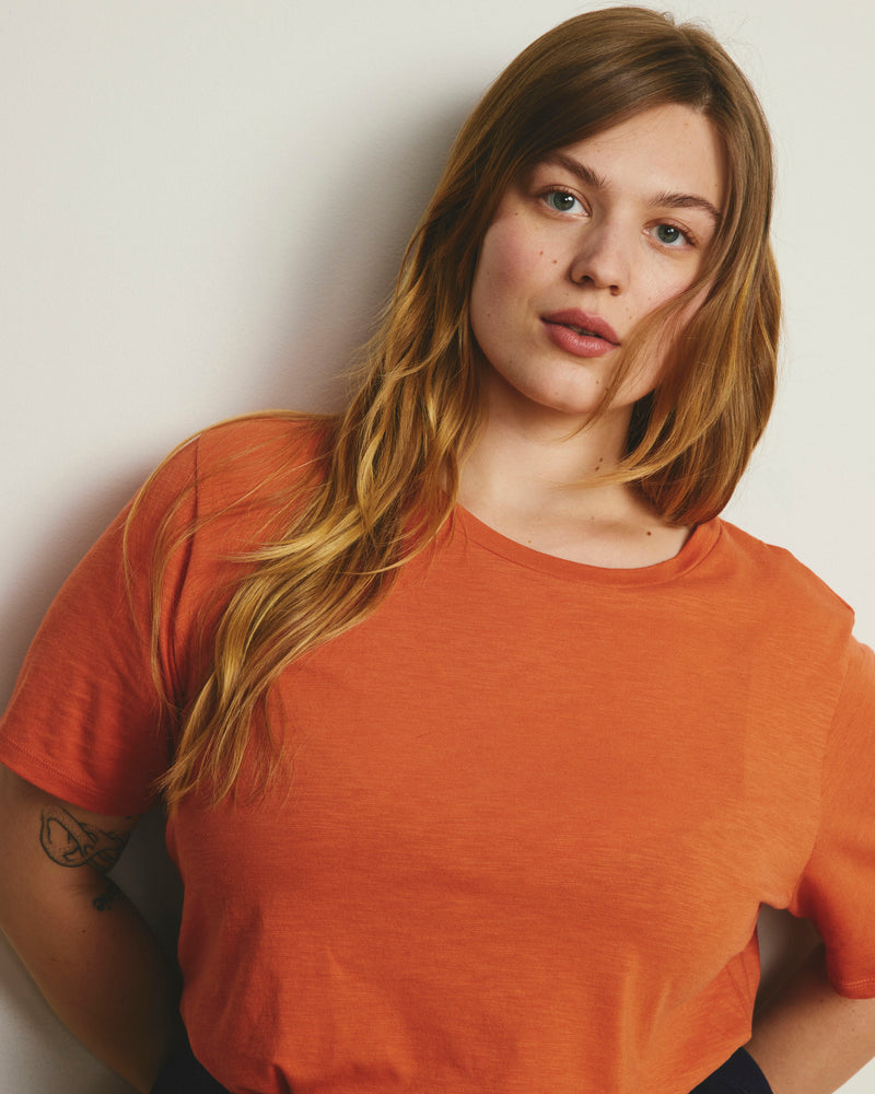Light-As-Air Tee Rex - Italian Orange | Plus Size & Straight Size Women's Fashion | Universal Standard