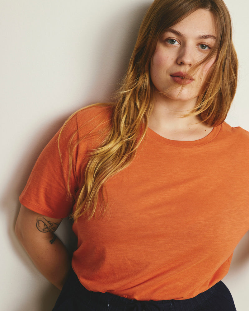 Light-As-Air Tee Rex - Italian Orange | Plus Size & Straight Size Women's Fashion | Universal Standard
