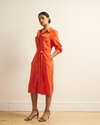 Cooling Stretch Cupro Savannah Dress - Orange Flame | Plus Size & Straight Size Women's Fashion | Universal Standard