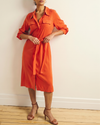Cooling Stretch Cupro Savannah Dress - Orange Flame | Plus Size & Straight Size Women's Fashion | Universal Standard