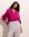 Iris Linen Easy Pull-On Pants - Beach Stripe | Plus Size & Straight Size Women's Fashion | Universal Standard