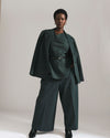 Lando Belted Ponte Top - Green Gemstone | Plus Size & Straight Size Women's Fashion | Universal Standard