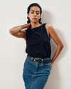 Noyack Breton Stripe Boatneck Tank - Solid Black | Plus Size & Straight Size Women's Fashion | Universal Standard