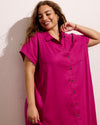 Dune Linen Shirtdress - Hyper Pink | Plus Size & Straight Size Women's Fashion | Universal Standard