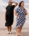 Sandy Stretch Linen Blend Shirtdress - Geometrica Print | Plus Size & Straight Size Women's Fashion | Universal Standard