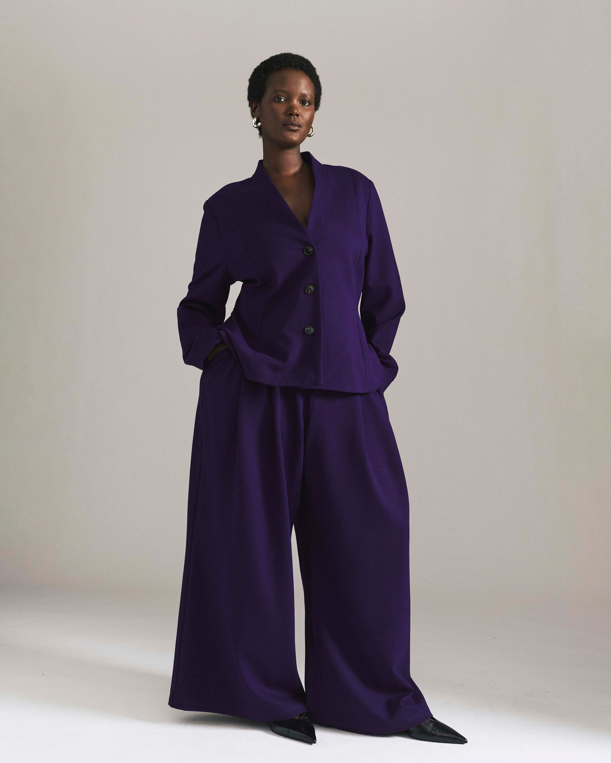 Kenton Peplum Ponte Blazer - Supernova | Plus Size & Straight Size Women's Fashion | Universal Standard
